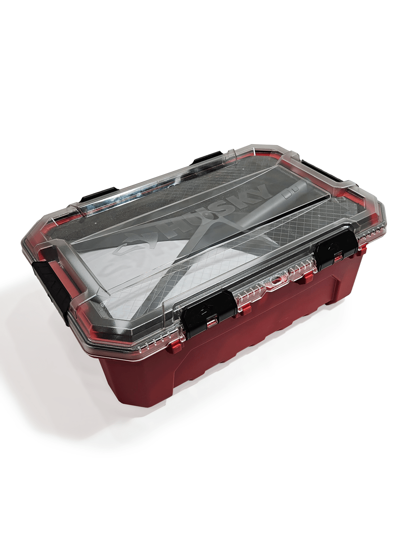  Husky Tools 6 in. 6-Compartment Waterproof Storage Bin